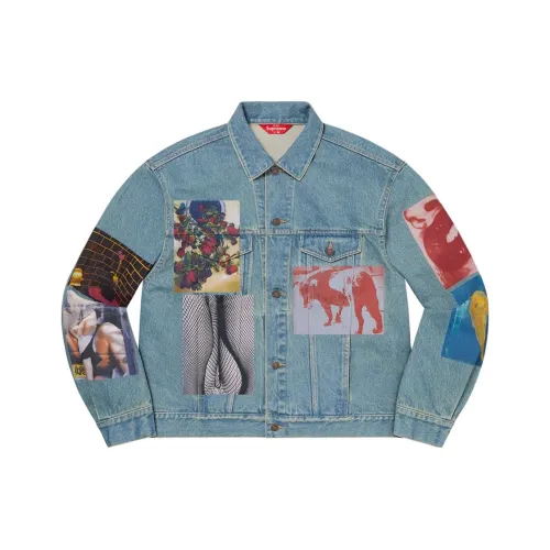Supreme Унисекс Джинсовые Куртки