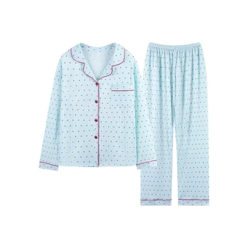 P·KEY Пижамный комплект женский серый синий