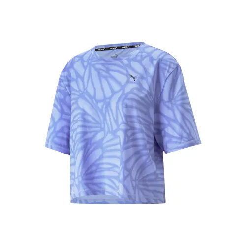 PUMA TRAIN FAV AOP T-Shirt Женская Фиолетовая