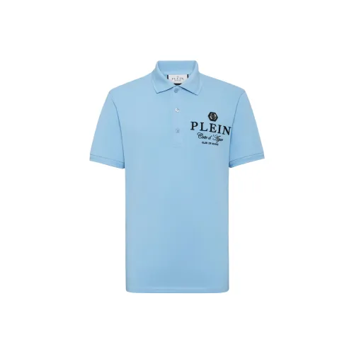 PHILIPP PLEIN Blue Men's Polo Shirt  
PHILIPP PLEIN Синий Мужская Поло