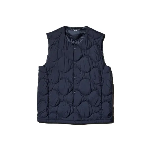 UNIQLO Темно-синий унисекс пуховый жилет