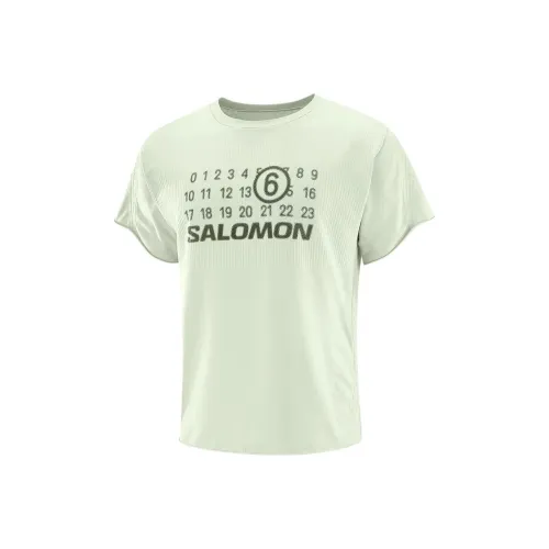 MM6 Maison Margiela совместный бренд x SALOMON FW24 T Рубашка Мужская Синяя Зеленая