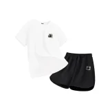 White (Smart Кошка Логотип на груди) + Black (Smart Кошка Логотип на штанах)