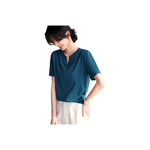 XWI T-Shirt Женская Павлин Синий