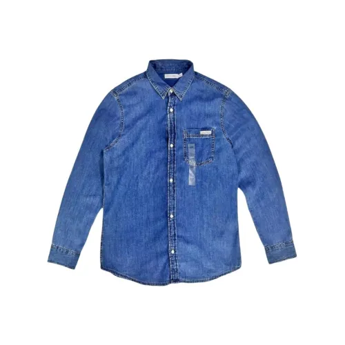 Calvin Klein Мужские Синие Рубашки