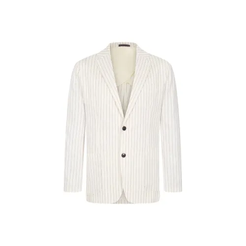 Tommy Hilfiger Бизнес-костюм Мужской Экрю Полосы