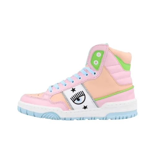 CHIARA FERRAGNI Высокие кроссовки для скейтбординга женские розовые синие