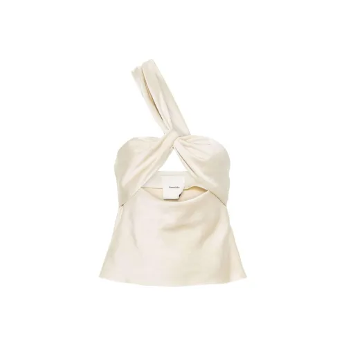 NANUSHKA SS24 Топ на бретелях Женский Песочный Бежевый