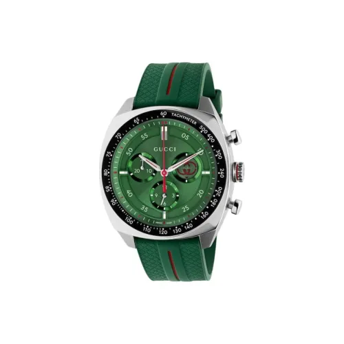 GUCCI Interlocking Collection Кварцевые часы Резиновый ремешок 41 мм Зеленый циферблат Унисекс