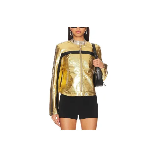 FREE PEOPLE Куртки и Пальто Женские Золотого цвета