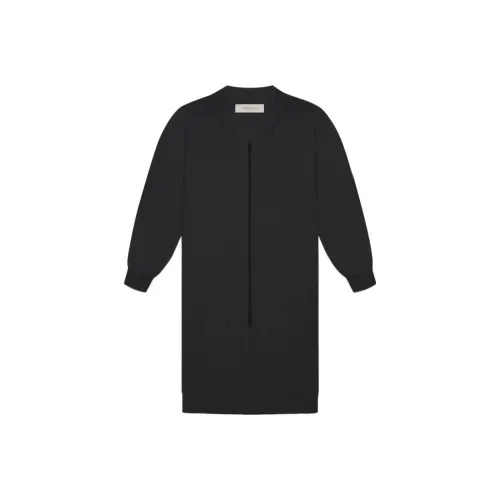 Fear Of God Essentials SS22 WOMEN'S Длинный Кардиган Железо Куртки Пальто Женские Черный железный