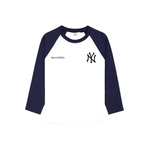 SPORTY RICH x Нью-Йорк Янкис T-рубашка Женская Белая