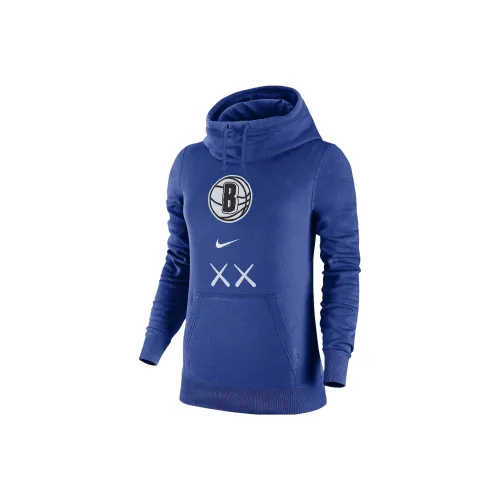 nike Brooklyn Nets Клуб Флис 2023 24 Городской Edition Свитшот Городской Edition 2023 24 Сезон Brooklyn Nets Женские Синий