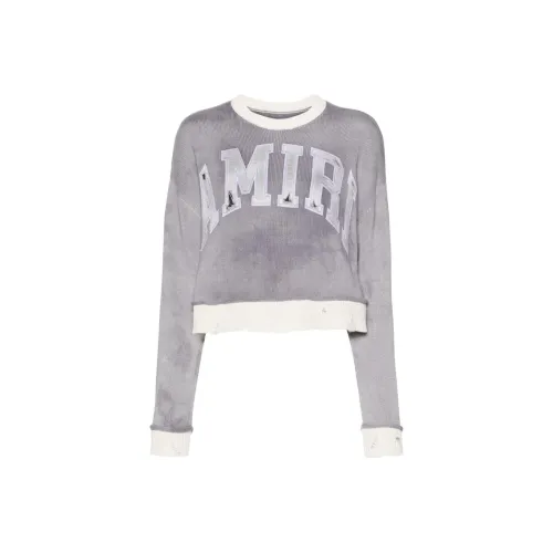 AMIRI FW24 Кашемир Свитер Женский Серый