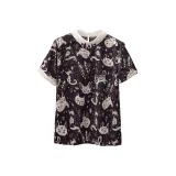 Чёрный с белым кошка