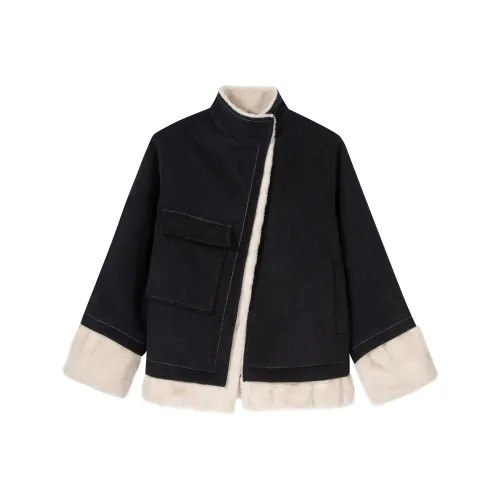 Maison Mai Куртки и Пальто Женские Темно-Серый