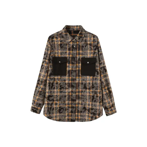 ZHOUMIAO Клетчатые Женские Рубашки