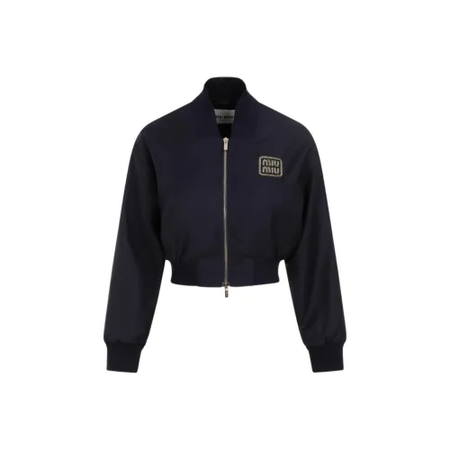 MIU MIU FW23 Куртки и пальто Женские Морской синий