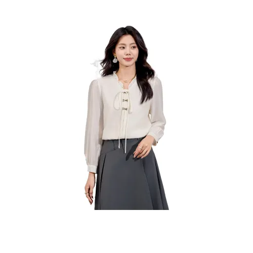 SMEN Бежевые Женские Рубашки