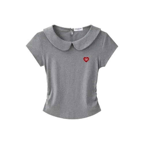 CHOCOOLATE T Рубашка Женская Серого цвета