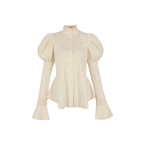 Selkie Коллекция FW24 Рубашка Женская Пудра Белый