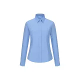Длинный рукав, светло-синяя рубашка для женщин