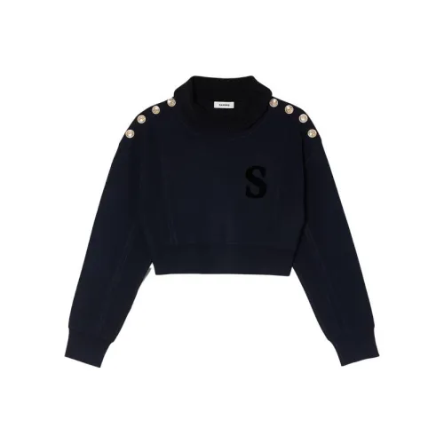 SANDRO Темно-синий Женская Трикотажная