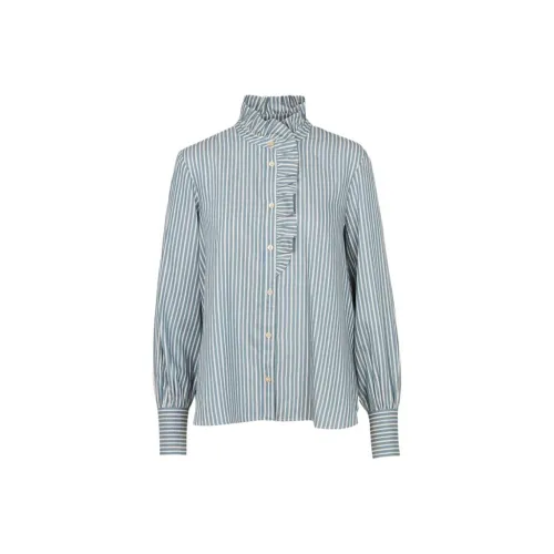 BA&SH Светло-синие Женские Рубашки