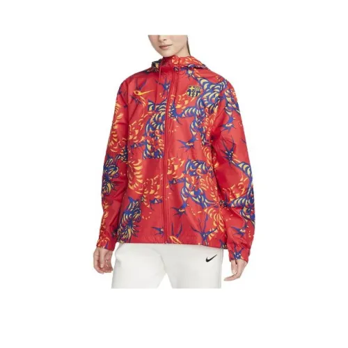 nike F.C. Барселона Essential Куртки и Пальто Женские Университетский Красный
