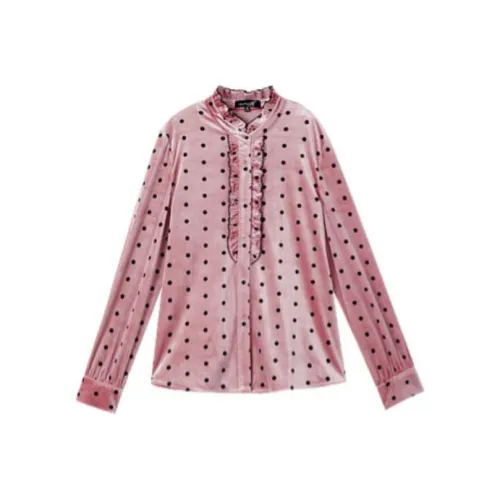 OUNIXUE Розовые Женские Рубашки