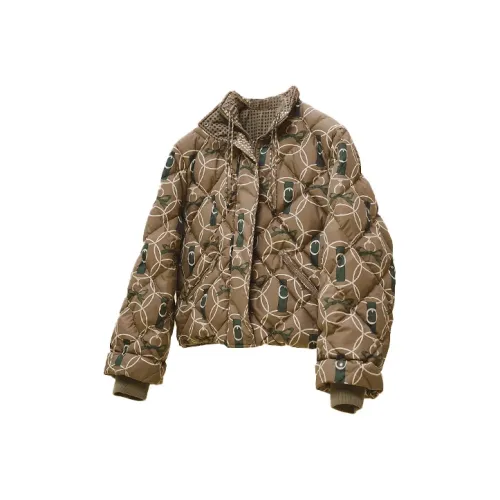 HERMES FW22 Пуховик Женский Хаки