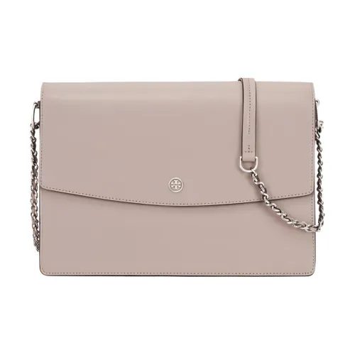 Tory Burch Кожа Сумка через плечо Женская Серо-розовая