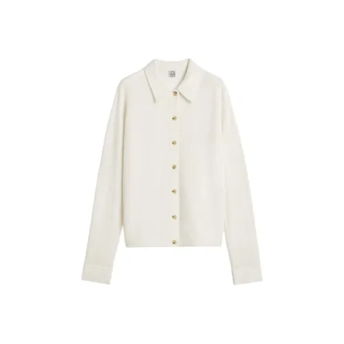 TOTEME Кашемир Свитер Женские Слюдяной Белый