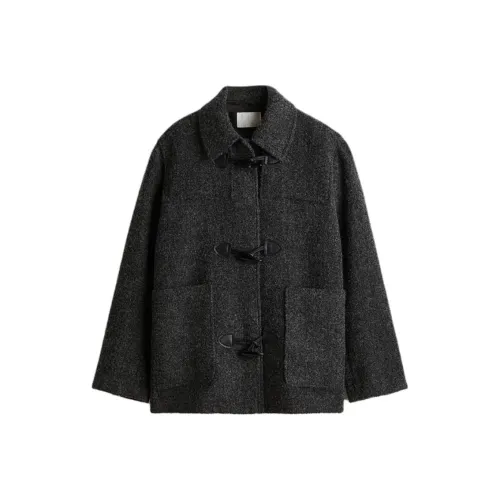 H&M Смешанная темно-серая женская куртка