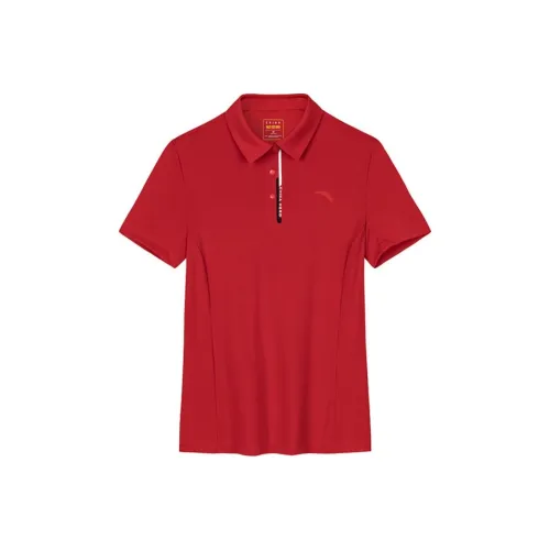 ANTA Variety Тренировки Коллекция Поло Женские Классический красный