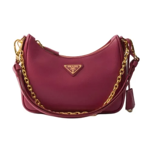 PRADA RE Edition Телячья кожа Сумка Сумка через плечо Мини Женская Бургунди Розовая