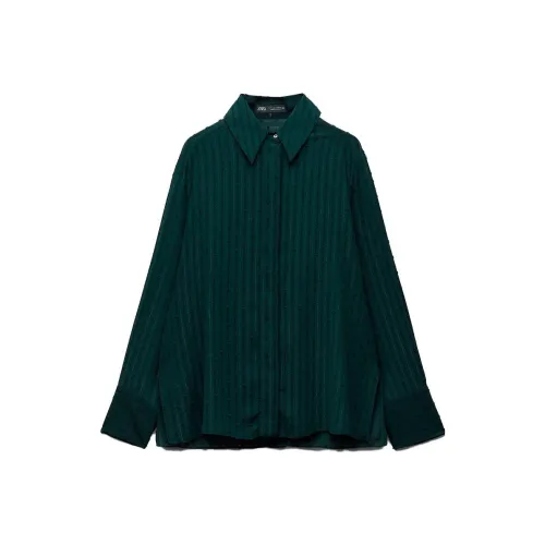 ZARA Яшмовый Женские Рубашки