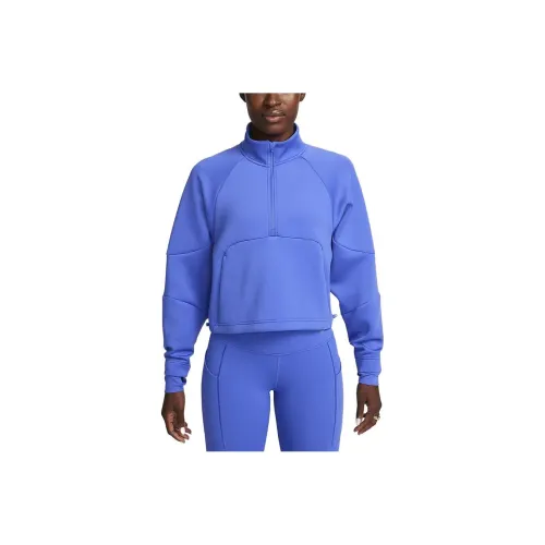 NIKE Освежающий Синий Женские Свитшоты