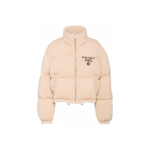 PRADA SS22 Пуховик Женский Бежевый