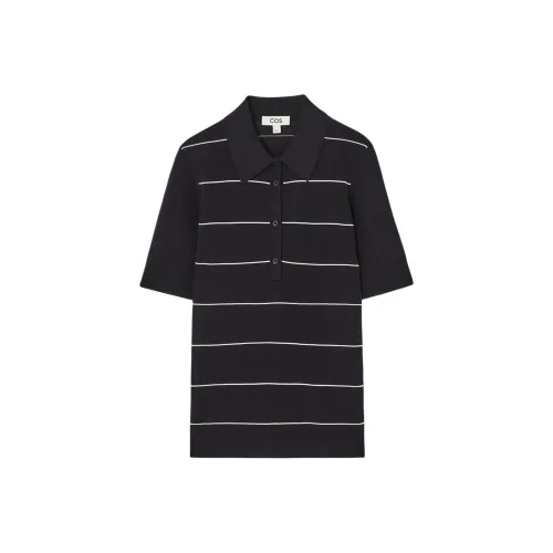 COS Поло Женское Темно-синий