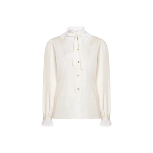Alessandra Rich SS25 Рубашка Женская Белая