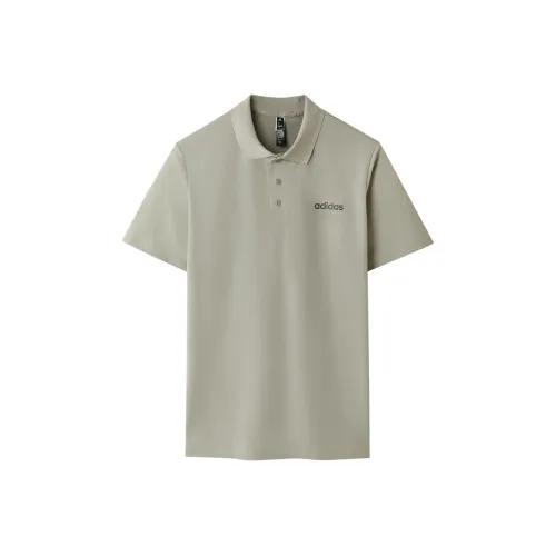 Adidas Поло Мужское Серый Зеленый
