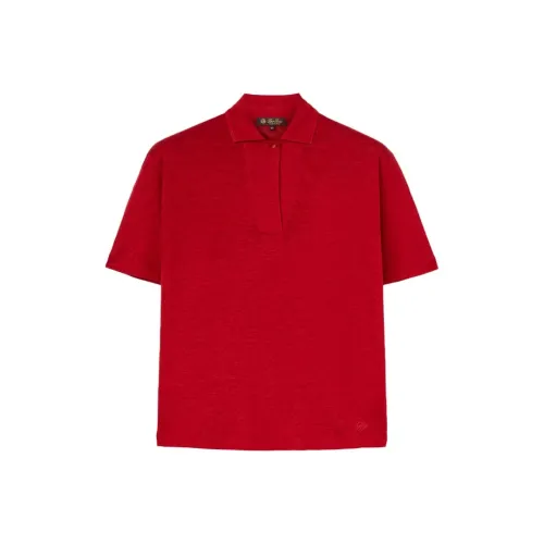 Loro Piana SS24 Поло Женские Tango Red