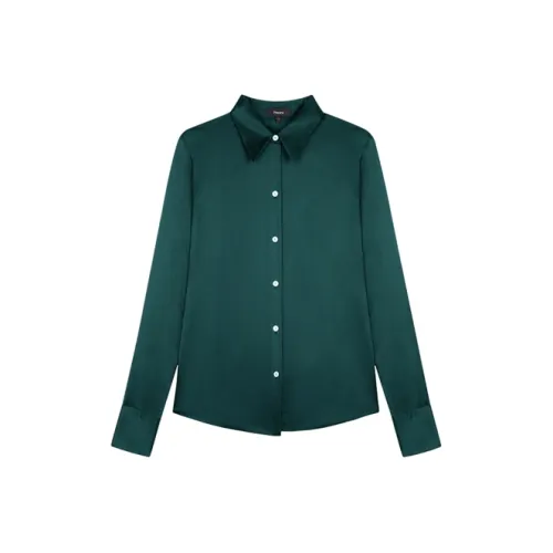 Theory Темно-зеленая Женская Рубашка