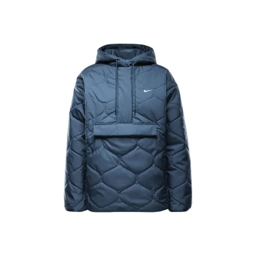 nike Sportswear Essentials series Пуховик Quilted Anorak Куртки Пальто Женские Морской синий