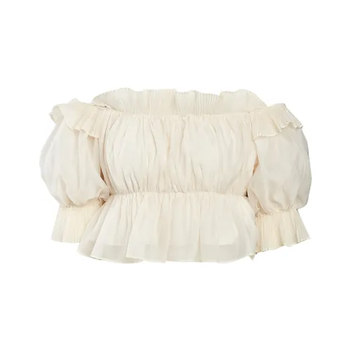 TAMMY TANGS Абрикос Женские Шифоновые Рубашки