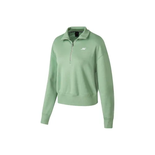 Skechers Базиликово-зеленый/01DP Женские Свитшоты