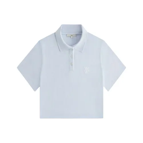 KITH Женские 2024 Summer Collection SS24 Laramie Укороченное Поло Женское Светло-Синий