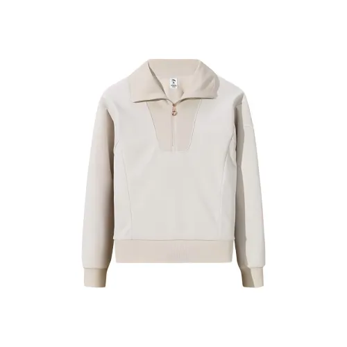 ANTA Comprehensive Training Collection Sports Lifestyle Collection Толстовка Женская Белая Чайный Коричневый