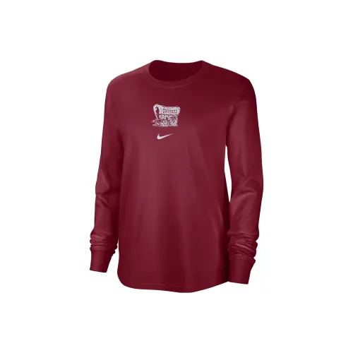 NIKE Красный Женские Свитшоты